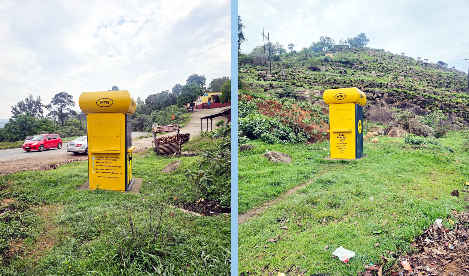 A MoMo kiosk in Nkwalini, Mbabane